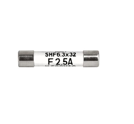 Schurter 2A F Ceramic Cartridge Fuse, 6.3 x 32mm [8020.5071]; 269-3874