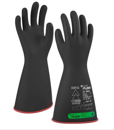 Tilsatec 24-3024 Black/Red Natural Rubber Latex Electrical Protection Work Gloves, Size 10, Latex, Natural Rubber [24-3024/10]; 269-4142