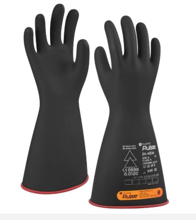 Tilsatec 24-4034 Black/Red Natural Rubber Latex Electrical Protection Work Gloves, Size 12, Latex, Natural Rubber [24-4034/12]; 269-4148