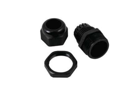 HellermannTyton Connectivity CG Series Black Cable Gland Kit, M25 Thread, 9mm min., 16mm max. [CG-M25-9-16MM-05]; 269-5021