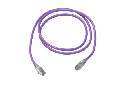 HellermannTyton Connectivity, 20m Cat6a, Purple RJ45 to Male RJ45 Male, F/FTP Shielded, Terminated LSZH Sheath [RJ45C6A-20.0M-S-LS/VI-CCA]; 269-5109