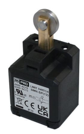 RS PRO Roller Limit Switch, 1NC/1NO, IP30, SPDT, Glass Reinforced Plastic (GRP) Housing, 250V ac ac Max, 10A Max [0]; 269-5424