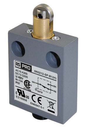 RS PRO Roller Limit Switch, 1NC/1NO, IP67, SPDT, Zinc Alloy Housing, 240V ac ac Max, 3A Max [0]; 269-5437
