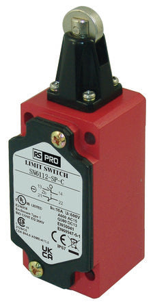 RS PRO Roller Plunger Limit Switch, NO/NC, IP67, SPDT, Die Cast Zinc Housing, 600V ac ac Max, 10A Max [0]; 269-5451