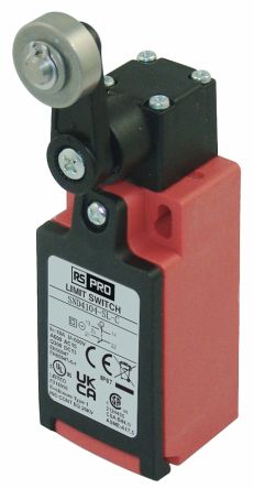 RS PRO Roller Lever Limit Switch, 1NO/1NC, IP67, SPDT, Glass Reinforced Plastic (GRP) Housing, 250V ac ac Max, 3A Max [0]; 269-5457
