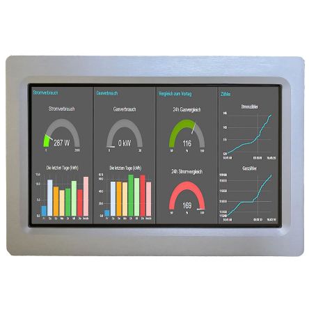 Industrial Shields Touchberry Series HMI Touch Screen HMI - 10.1 in, LCD Display, 1280 x 720 [003003000400]; 269-7782