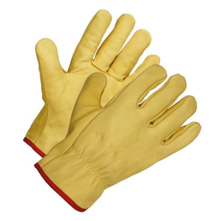 Himalayan H310 Yellow Fleece Abrasion Resistant, Cut Resistant Work Gloves, Size 9, Leather Coating [H310-YM/09]; 269-8168