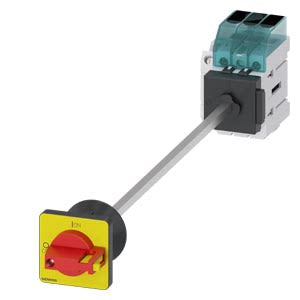 Siemens 3 Pole DIN Rail Isolator Switch - 63A Maximum Current, 22kW Power Rating, IP65 [3LD3440-1TK13]; 269-8273