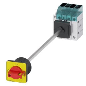 Siemens 3 Pole DIN Rail Isolator Switch - 63A Maximum Current, 22kW Power Rating, IP65 [3LD3440-1TL13]; 269-8275