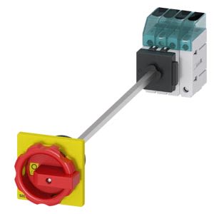 Siemens 3 Pole DIN Rail Isolator Switch - 63A Maximum Current, 22kW Power Rating, IP65 [3LD3448-0TL53]; 269-8279