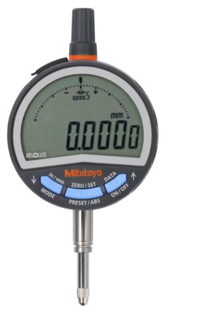 Mitutoyo 543-701BImperial, Metric Plunger Digital Indicator, 12.7 mm Measurement Range, ±0.003 mm Accuracy [543-701B]; 269-8421
