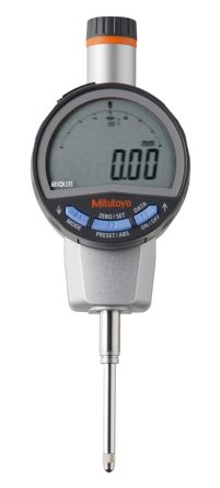 Mitutoyo 543-725BMetric Plunger Digital Indicator, 25.4 mm Measurement Range, 0.01 mm Resolution , 0.02 mm Accuracy [543-725B]; 269-8423