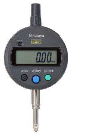 Mitutoyo 543-782-10Imperial, Metric Plunger Digital Indicator, 12.7 mm Measurement Range, 0.01 mm Resolution , ±0.02 mm [543-782-10]; 269-8425
