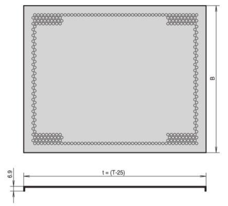 nVent SCHROFF Cover Plate, 3U, 355mm [24560-054]; 269-8572