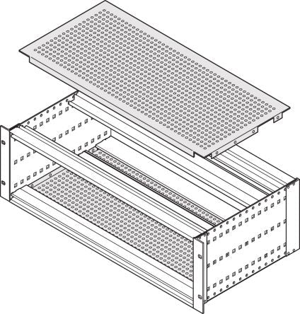 nVent SCHROFF Cover Plate, 3U, 415mm [24560-082]; 269-8574