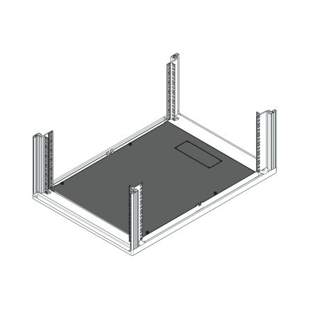 nVent SCHROFF Base Plate, 12U, 553 x 1000mm [25230-153]; 269-8595
