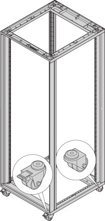 nVent SCHROFF Swivel Casters for Use with Novastar, 80 x 60mm [27230-068]; 269-8601
