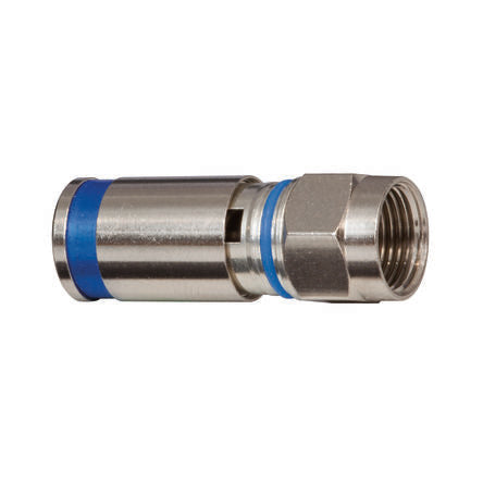 Klein Tools, Jack Cable Mount F Connector, Crimp Termination, Straight Body [VDV812623]; 269-8990