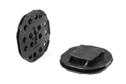 HellermannTyton Self Adhesive Black Cable Tie Mount 47 mm x 50mm, 13mm Max. Cable Tie Width [151-03196 PMB8-PA66/6HIRHS-BK]; 269-9782
