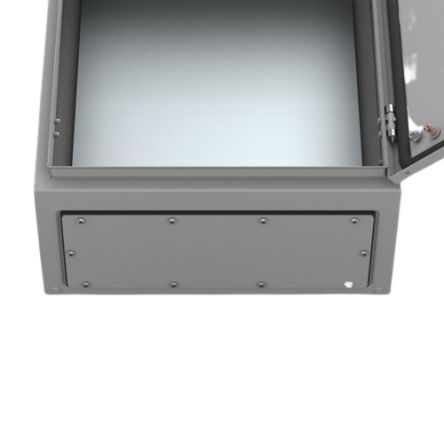 nVent HOFFMAN AF Series RAL 7035 Mild Steel Gland Plate, 242mm W, 1mm L for Use with Enclosures [AF01R5]; 270-1060