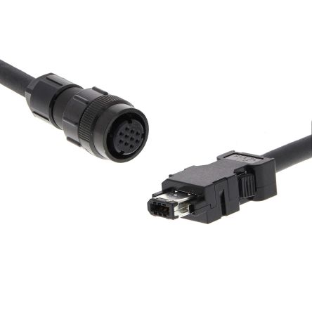 Omron 1S Series Encoder Cable for Use with Servo Motor, 1.5m Length, 400 → 15000 W, 230 → 400 V [R88A-CR1B001-5NF-E]; 270-1656