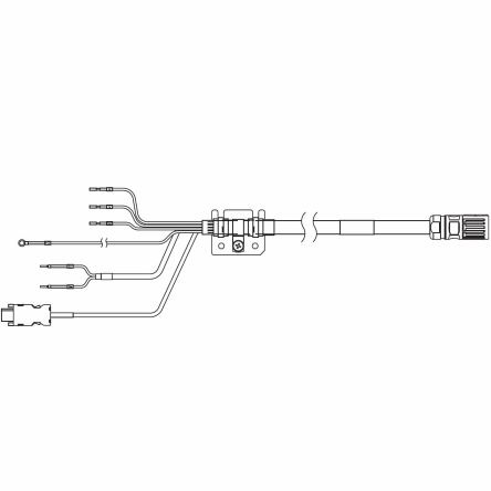 Omron 1SA Series Cable for Use with Servo Motor, 10m Length, 200 → 750 W, 230 V [R88A-CX1A010BF]; 270-1662