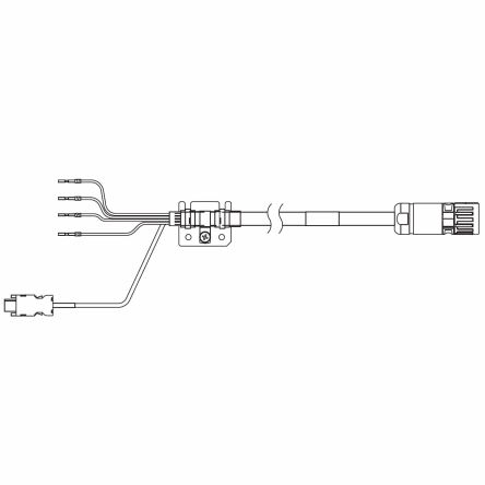 Omron 1SA Series Cable for Use with Servo Motor, 3m Length, 750 → 3000 W, 230 → 400 V [R88A-CX1C003SF]; 270-1671
