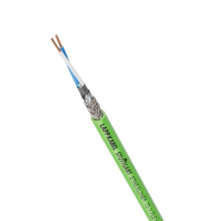 Lapp, 100m Cat5, Green, Tinned Copper Braid, Unterminated [2170922]; 270-1956