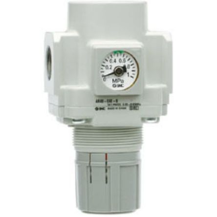 SMC G 1/4 Regulator - 0.05MPa to 0.85MPa, 1/4 in, 1Mpa max. input, AR20(K)-B [AR20K-F02H-B]; 270-2710