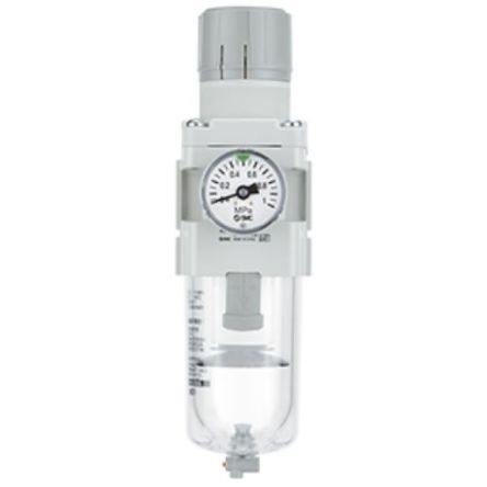 SMC AW Filter Regulator, 5μm, M5, Automatic, Manual, 10 bar [AW10-M5CH-A]; 270-2723