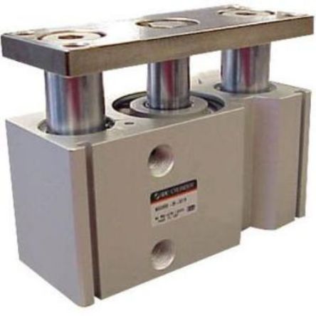 SMC Pneumatic Guided Cylinder - Cylinder Series MGQ, 32mm Bore, 25mm Stroke, MGQ Series, Double Acting [EMGQL32-25]; 270-2825