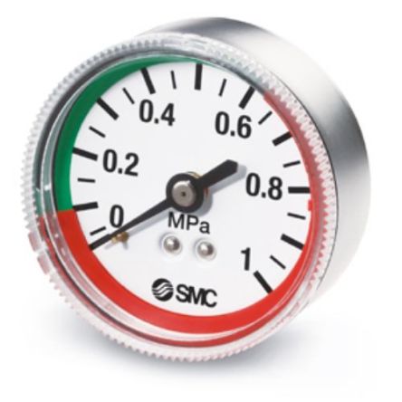 SMC R 1/8 Analogue Pressure Gauge 4bar Back Entry 42.5mm Outside Diameter [G46-4-01-L]; 270-2868