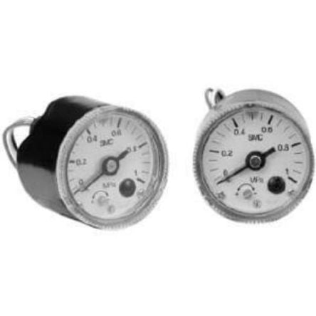 SMC R 1/4 Analogue Pressure Gauge 10bar Back Entry 42.5mm Outside Diameter [GP46-10-02L5-C-X201]; 270-2873