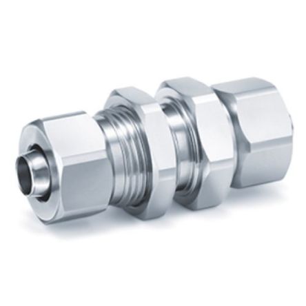 SMC KFG2 Series Bulkhead, Push In 6 mm to Push In 6 mm, Tube-to-Tube Connection Style, SERIE KFG2 [KFG2E0604-00]; 270-2931