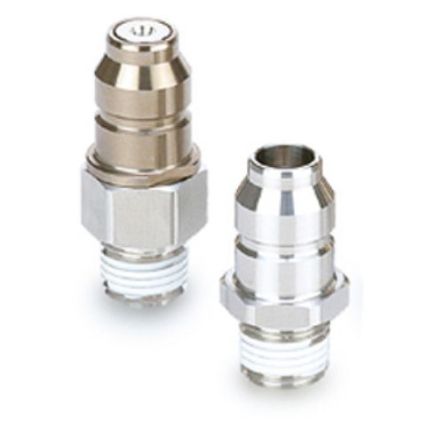 SMC Fluororubber, Stainless Steel Male Pneumatic Quick Connect Coupling, Rc 1/4 R 1/4in Male Thread [KKA4P-02M-1]; 270-2951