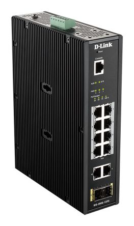D-Link 12-Port Industrial Gigabit Smart Managed PoE Switch, Smart 12 Port Ethernet Switch With PoE [DIS-200G-12PS]; 270-3450