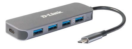 D-Link 5 Port USB 1.1, USB 2.0, USB 3.0 USB C USB C Hub, USB Bus Powered, 118 x 35 x 13mm [DUB-2340]; 270-3469