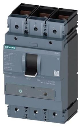 Siemens, SENTRON MCCB 3P 500A, Breaking Capacity 36 kA, Fixed Mount [3VA1450-4EF32-0AA0]; 270-3500