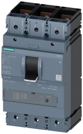 Siemens, SENTRON MCCB 3P 500A, Breaking Capacity 110 kA, Fixed Mount [3VA1450-7MH32-0AA0]; 270-3518