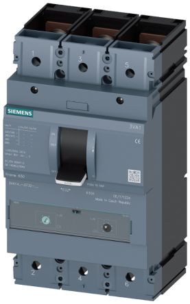 Siemens, SENTRON MCCB 3P 630A, Breaking Capacity 110 kA, Fixed Mount [3VA1463-7EF32-0AA0]; 270-3531
