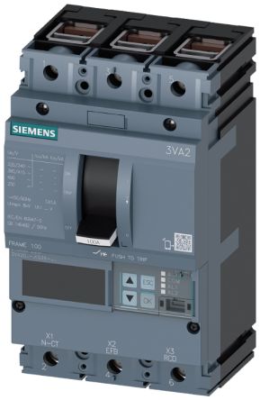 Siemens, SENTRON MCCB 3P 100A, Breaking Capacity 85 kA, Fixed Mount [3VA2010-6KQ36-0KA0]; 270-3564