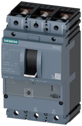 Siemens, SENTRON MCCB 3P 100A, Breaking Capacity 200 kA, Fixed Mount [3VA2110-0MS32-0AA0]; 270-3944