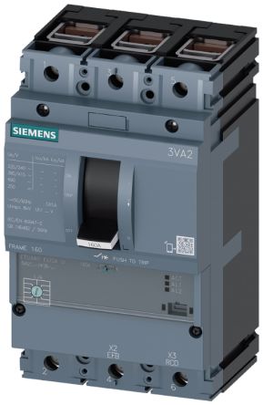 Siemens, SENTRON MCCB 3P 100A, Breaking Capacity 85 kA, Fixed Mount [3VA2110-6HK36-0AA0]; 270-3949