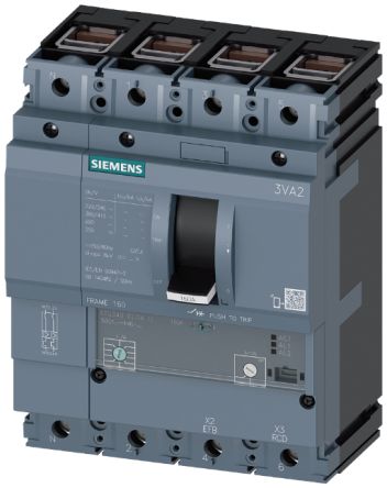 Siemens, SENTRON MCCB 4P 100A, Breaking Capacity 150 kA, Fixed Mount [3VA2110-8HK46-0AA0]; 270-4017