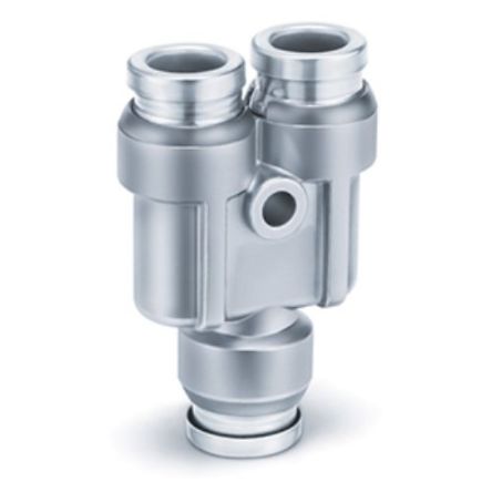 SMC KQB2 Series Union Y, Push In 6 mm to Push In 6 mm, Tube-to-Tube Connection Style, KQB2U06-00 [KQB2U06-00]; 270-4151