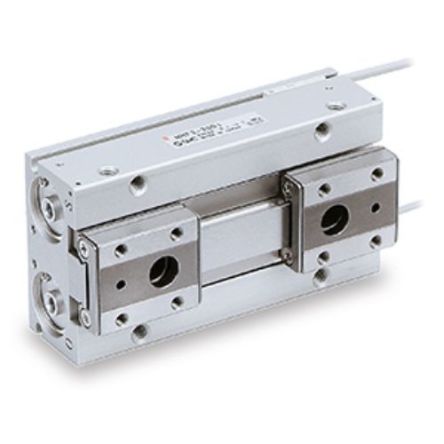 SMC 2 Finger Double Action Pneumatic Gripper, MHF2-16D1R, Low Profile, Parallel Gripping Type [MHF2-16D1R]; 270-4193