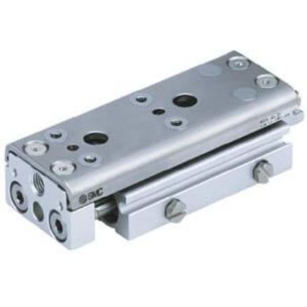 SMC Pneumatic Guided Cylinder - Series MXQ-Z, 8mm Bore, 10mm Stroke, MXQ Series, Double Acting [MXQ8A-10Z]; 270-4250