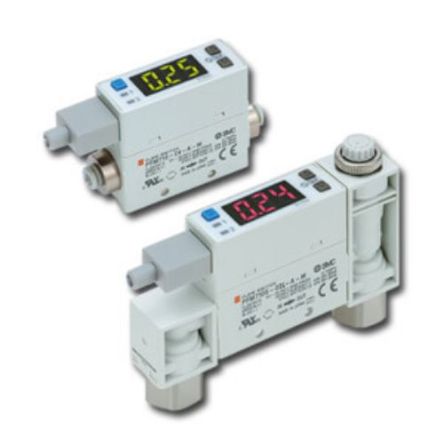 SMC PFM7 Series Integrated Display Flow Switch for Dry Air, N2, 0.5 L/min Min, 25 L/min Max [PFM725-C6-F]; 270-4305