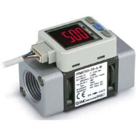 SMC PFMB7 Series Digital Flow Switch For Air Flow Sensor for Dry Air, N2, 5 l/min Min, 500 L/min Max [PFMB7501-F04-B]; 270-4312