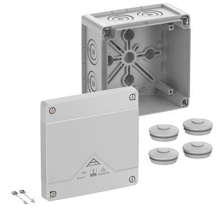 Spelsberg Abox-i 060 Series Grey Polycarbonate Junction Box, IP65, 0 Terminals, 110 x 110 x 67mm [40640001]; 270-4458